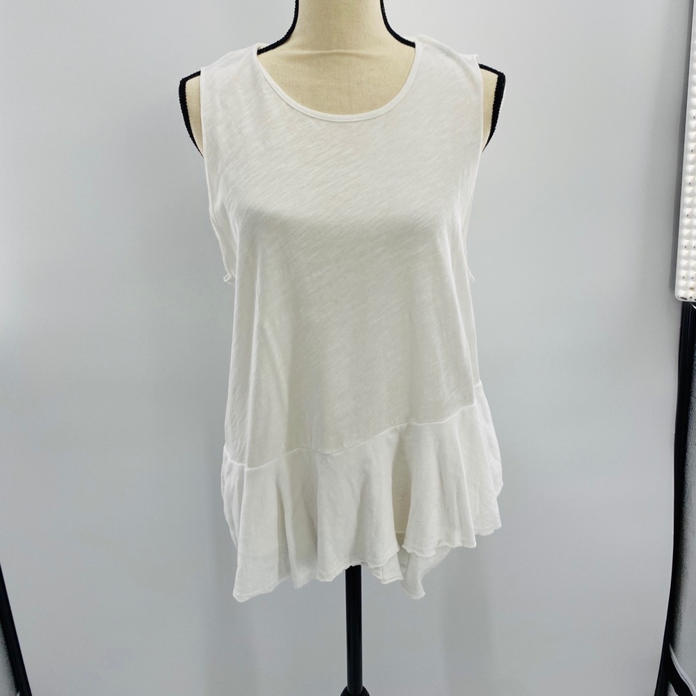 Sundry Sleeveless Asymmetric ‘White’ Blouse Woman’s Size 2